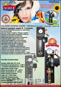 Solarna pumpna grupa - Solarne pumpne grupe,
 pumpni moduli - Solarno grejanje vode,
 sanitare,
 ptv,
 stv - Solarne komponente,
 Meibes - Tehnicki detalji,
 karakteristike