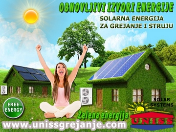 Obnovljivi izvori energije - Solarna energija i toplotne pumpe OBNOVLJIVI IZVORI ENERGIJE - SOLARNA ENERGIJA - TOPLOTNE PUMPE / Solarni paneli za grejanje - Solarni paneli za struju - Solarno grejanje kuće,
vode - Solarni paneli za grejanje kuće,
vode,
sanitarne PTV - Solarni paneli za struju,
proizvodnja struje,
električne energije - Toplotne pumpe