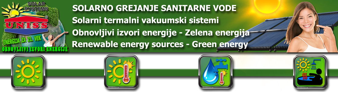 Solarno grejanje sanitarne vode / Solarno grejanje vode - Oprema - Cena