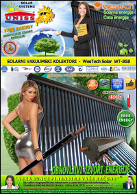 SOLARNI VAKUUMSKI KOLEKTORI - Solarni paneli,
 vakuumski - Solarni kolektori,
 Heat pipe - Solarni vakuumski cevni kolektori za grejanje vode,
 sanitarne,
 ptv,
 kuce,
 bazena