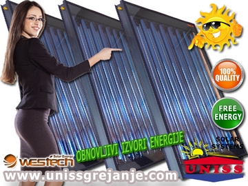 SOLARNI PANELI - Solarni vakuumski paneli - Solarno grejanje vode,
 sanitarne,
 ptv,
 kuće,
 bazena - Solarni paneli za grejanje