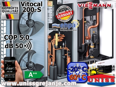 Toplotna pumpa vazduh voda / Viessmann - Nova Vitocal 200-S - Karakteristike TOPLOTNE PUMPE VIESSMANN - Nova Vitocal 200-S / Najekonomičnije,
najjeftinije i najkomfornije grejanje kuće na toplotnu pumpu vazduh voda - Toplotne pumpe za grejanje i hlađenje,
karakteristike,
tehnički detalji,
podaci,
katalog / Toplotne pumpe Viessmann - Nemačka