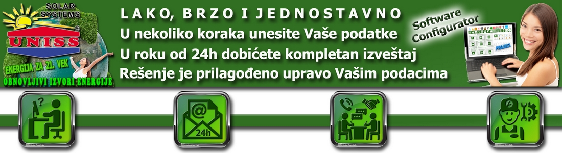 Solarni vakuumski kolektori,
 solarni kolektori za solarno grejanje vode,
 proračun,
 cena - Solarno grejanje sanitarne vode - Solarni sistemi i toplotne pumpe - Grejanje na solarnu energiju - Solarni hibridni sistemi - Konfigurator za proračun,
 cena / Solarno grejanje vode,
 kuće,
 bazena - Solarni kompleti,
 oprema / Solarni vakuumski kolektori,
 solarni bojleri,
 solarni kontroleri,
 solarne pumpne grupe