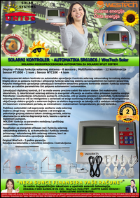 SOLARNI KONTROLERI - Solarne automatike za solarno grejanje vode,
 kuce,
 bazena - Automatika za solarno grejanje vode - WesTech Solar - SR618C6 - Katalog