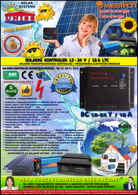 SOLARNI KONTROLERI - Solarni sistemi za struju - Proizvodnja struje,
 elektricne energije za kuce,
 vikendice,
 salase - Solarni kontroleri punjenja - Solarni kontroler,
 mikroprocesorski za solarnu elektranu - Off grid sistemi