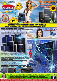 SOLARNI PANELI - Solarni paneli za struju Solarni paneli za proizvodnju struje - Solarni paneli za proizvodnju elektricne energije - Solarni PV moduli - Solarni fotonaponski PV  paneli za vikendice,
 salase,
 kuce